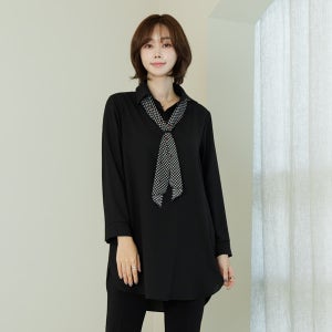 보문타이롱블라우스 TBD4055[블랙,66,77,88,99]