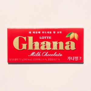 롯데 3300 가나초콜릿 밀크 70g