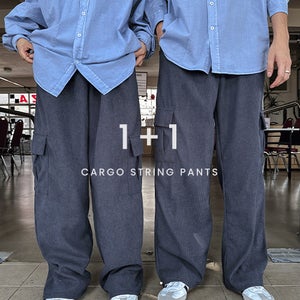 [1+1]코듀로이 Y2K 카고 스트링 팬츠