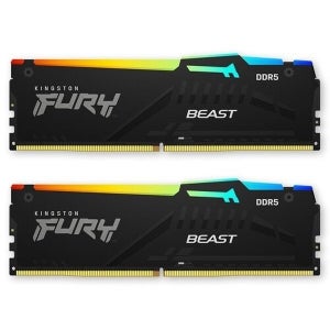킹스톤 FURY DDR5-6000 CL30 Beast RGB 블랙 패키지 코잇 (64GB(32Gx2))