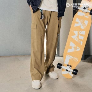 에어워크 주니어 [보리보리]주니어 라벨포인트 루즈핏 면 바지