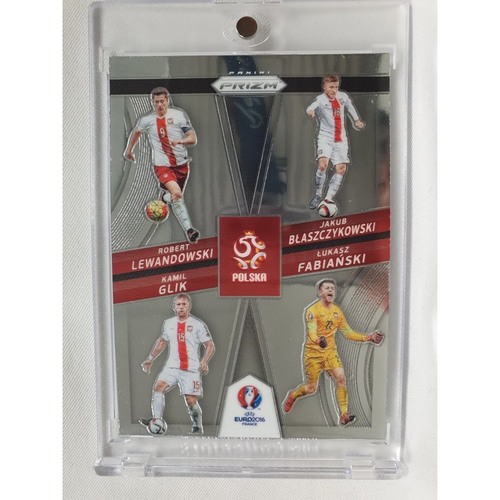 2016 PANINI PRIZM EURO 파니니 프리즘 #12 로베르트 레반도프스키 폴란드 UEFA 유로 축구 카드  1개