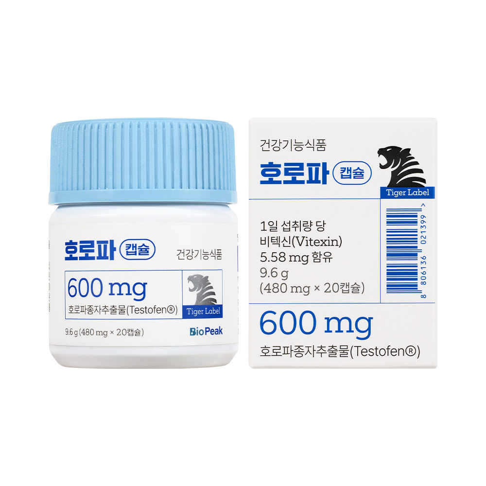 바이오피크 호로파 캡슐 <b>남성</b> 활력 <b>갱년기</b> 영양제  1박스  20정