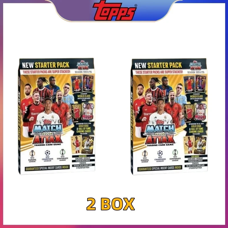 TOPPS 2024-25 축구 스타 카드 MATCH ATTAX 컬렉션 초보자 팩 박스 팬 생일  07 LQSB-2BOX