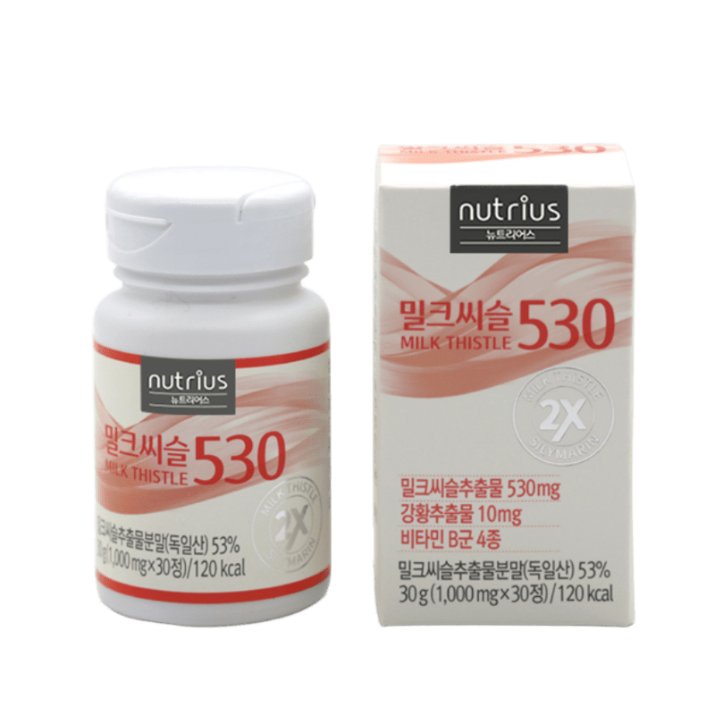 <b>뉴트</b>리어스 밀크씨슬 530 1 000mg 30정 x 3박스 실리마린 고함량 <b>간건강</b> 항산화