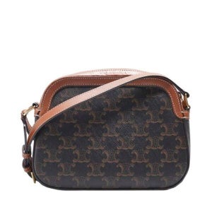 셀린느 [셀린느] [중고명품] 카멜 트리오페 캔버스 카메라 스몰 크로스백