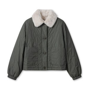 여성) 밍크퍼 라이닝 퀼팅 점퍼