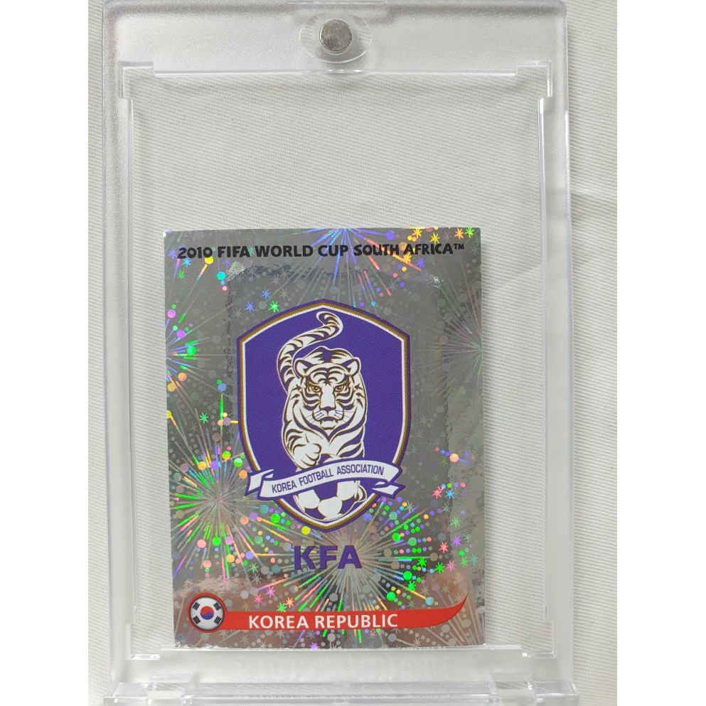 2010 PANINI STICKER 파니니 스티커 축구협회 엠블럼 호랑이 대한민국 국가대표 남아공 월드컵 축구 카드  1개