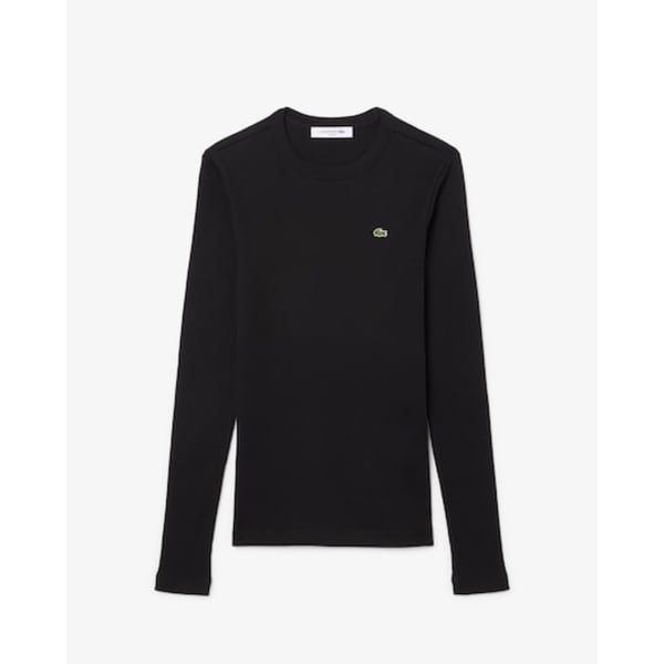 라코스테 립조직 <b>슬림</b>핏 긴팔 <b>티셔츠</b> TF169255N