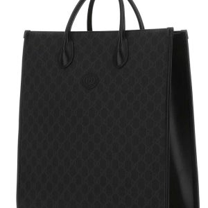 구찌 블랙 인터로킹 G 미디움 토트백 674155 92THN 1000 67415592THN 남성 쇼퍼백 크로스백 GG Supreme fabric and leath 144247286