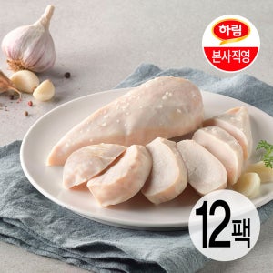 하림 이닭 저염닭가슴살 갈릭 100g 12팩