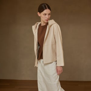 로안 [정가 149,000원][로안]페이크 레더 후디 자켓