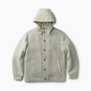 [헨리코튼][HENRY COTTON’S][Italian Fabric] 디테처블 후드 울 다운 점퍼(AHUCW25601BEL)