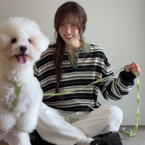 [유라고] Stripe wool pique knit U250919