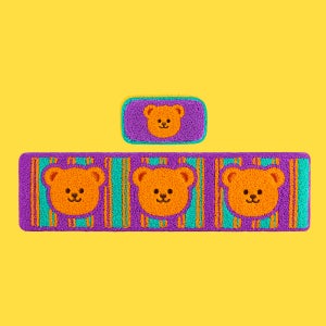 손목 받침대 세트 - Wiggle Bear,폭신폭신 사무실 컴퓨터 키보드 마우스 손목 받침대 거치대 쿠션 보호대 세트