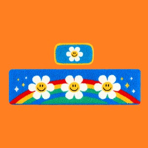 손목 받침대 세트 - Smile We Love,폭신폭신 사무실 컴퓨터 키보드 마우스 손목 받침대 거치대 쿠션 보호대 세트