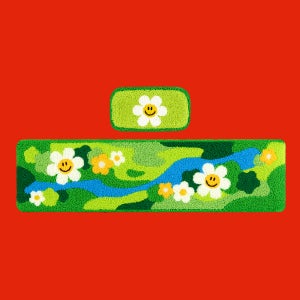 손목 받침대 세트 - Green Land,폭신폭신 사무실 컴퓨터 키보드 마우스 손목 받침대 거치대 쿠션 보호대 세트