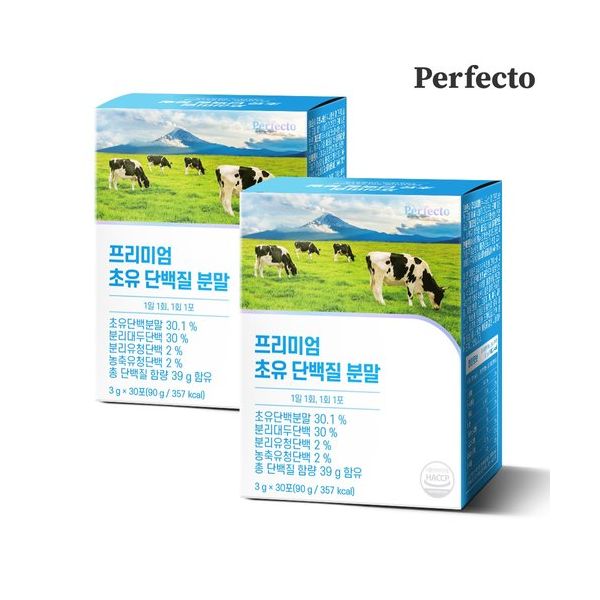 퍼펙토 프리미엄 초유 단백질 2박스3 000mgx60포 2개월분