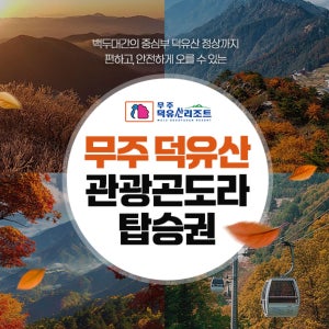 무주 덕유산 리조트 [전북] 무주 덕유산 곤도라 주말탑승권 (~11/30)