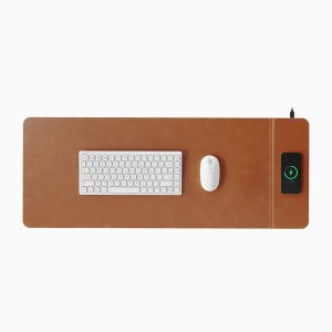 엑토 15W 고속 무선 충전 가죽 키보드 데스크 책상 매트 장패드 MP-66