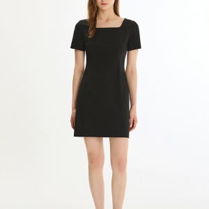 컷아웃 스퀘어넥 원피스_AWWOPP21150