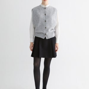 울 블렌드 플리츠 미니 스커트_SWWSKO42100