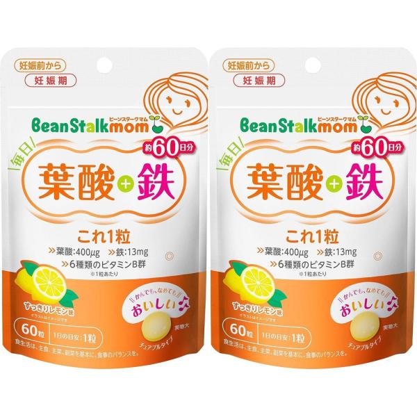 빈스톡 <b>엽산</b> 철분 60정 2개