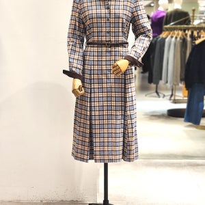 [헤지스 여성] 헤지스레이디스 25FW 단4일브랜드데이 벨티드 플란넬 체크 100 095 HSDR5D902B1