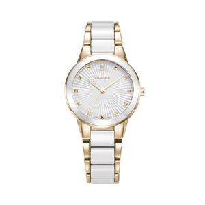 [로만손] 루미에르 세라믹 홍드 DIA 메탈 골드 시계 RWRMKL5BF506GOWH0