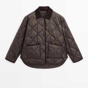 마시모두띠 코듀로이 칼라 경량 퀼팅 재킷 6711/133 BURGUNDY_P0186711133BURGUNDY