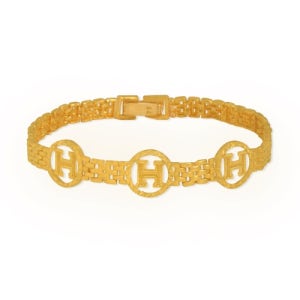 골드모아 여자 순금 팔찌 37.5g [트리플 라운드H]