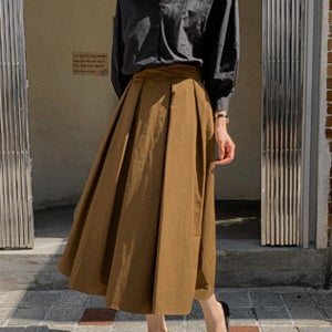 오드리 핀턱 풀스커트