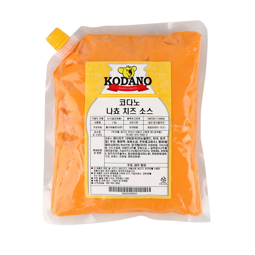 조흥 코다노 나쵸 치즈 소스 1kg, 10개