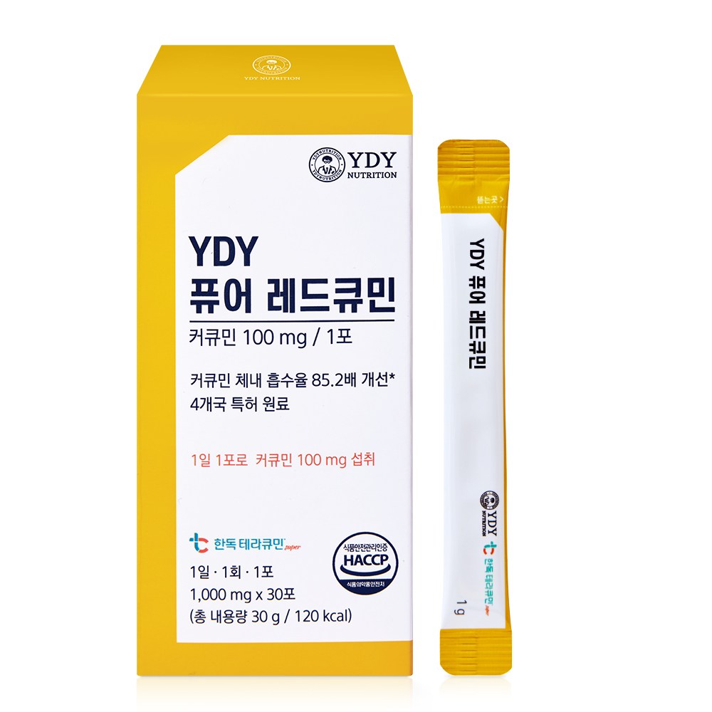팜크로스 YDY<b>뉴트리션</b> 퓨어 레드큐민 1000mg x 30포, 1개