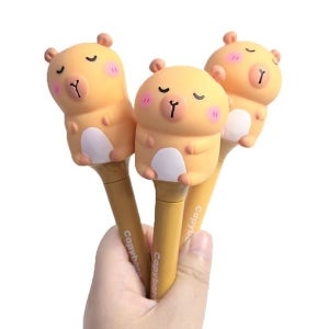 [팬시토이] 카피바라 말랑이 중성펜 1P 볼펜 귀여운 동물 피규어 만득이 학용품 필기구 감성 문구