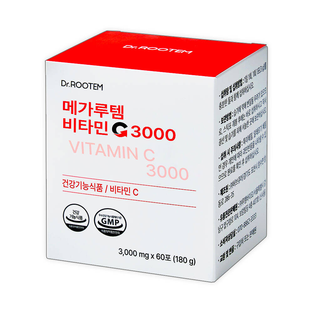 닥터루템 메가루템 비타민C 3000  3g x 60포, 3개