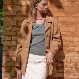 랭앤루 Havn Faux Suede Half Jacket(하운)_Brown