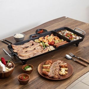 넓은 전기그릴 멀티그릴 쿠커 찌개 그릴팬 와이드 와이드그릴 고기그릴 코팅그릴 명절