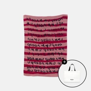 [쇼핑백 증정] 말 많은 땜무 PINK 니트 블랭킷 (S)