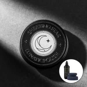 [스펀지증정][루나틱폴리시] 프리미엄 쉬팅스타 고체왁스 가죽 케이스 패키지 / 카르나우바 1등급 광택  슬릭 방오 발수코팅제