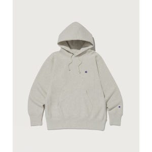 [국내 매장품] CHAMPION 리버스위브 블루택 루즈핏 기모 후드 티셔츠 Cream 134831