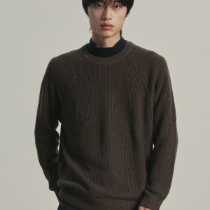 [니티드] [니티드X패션플래닛] 코튼 와플 라운드 니트 BROWN K25AWUK03BR