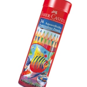 파버카스텔 수채색연필 36색 라운드틴 부드러운색연필 스케치 색연필세트