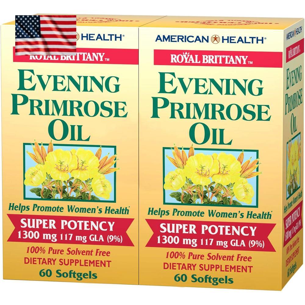 American Health Evening Primrose Oil 아메리칸 헬스 달맞이꽃 종자유 60캡슐X2팩