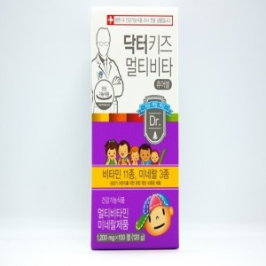<b>닥터 키즈 멀티비타</b> 100정 비타민 11종 미네랄3종 멀티비타민