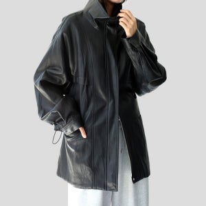 비건레더 하프야상