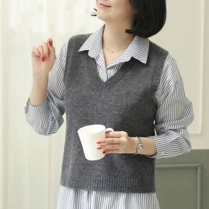 웬디즈갤러리 [하프클럽]어디에나 니트 조끼 CKN103