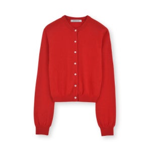 [브라운야드] W 라운드 가디건, 레드 BY241CDRCD002