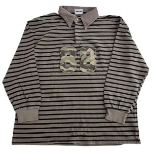 [스케이터락] Pigment 88 Stripe Rugby Shirt ((brown*black)) 000-21044