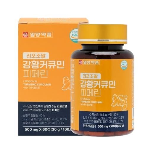 일양약품 리포조말 강황커큐민 <b>피페린</b> 500mg x 60정, 1개